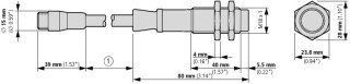 Оптический датчик, DC, 18мм, метал, M12