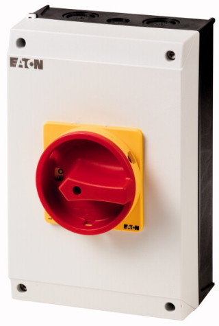 Главный выключатель в корпусе, 3P, 63A , красно-желтая ручка , запираемый