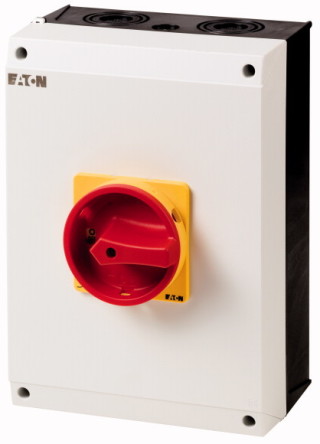 Главный выключатель в корпусе, 3P , 100А, красно-желтая ручка, запираемый