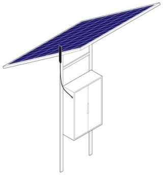 Схематический чертеж, Монтаж на солнечной батарее