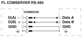 Схема подключения, Разъём RS-485