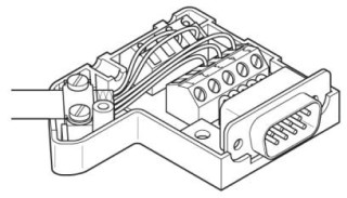 Схематический чертеж, Левосторонний подвод кабеля