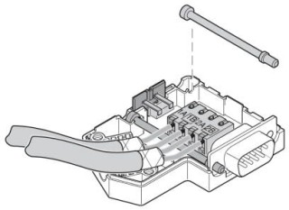 Схематический чертеж, Левосторонний подвод кабеля