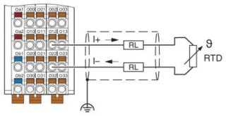 Схема подключения, Пример подключения: с 2 проводниками