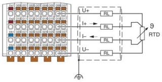Схема подключения, Пример подключения: с 4 проводниками