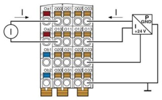 Схема подключения, Подключение для измерения тока