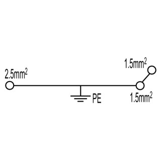 Клемма с заземлением WPE 2.5/1.5/ZR