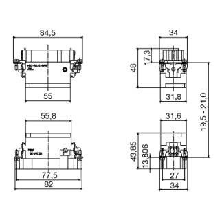 Компон. соединит. разъемов HDC S4/2 FS