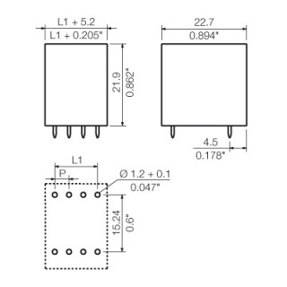 Штекерный соединитель печат SCD 3.81/06/180G 3.2SN OR BX