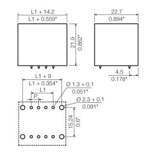 Штекерный соединитель печат SCD-THR 3.81/04/180F 3.2SN BK BX