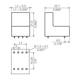 Штекерный соединитель печат SCDV-THR 3.81/20/180G 3.2SN BK BX