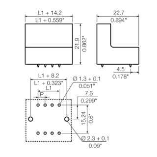 Штекерный соединитель печат SCDV-THR 3.81/20/180F 3.2SN BK BX