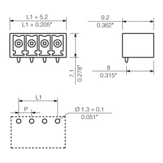 Штекерный соединитель печат SC-SMT 3.81/03/270G 3.2SN BK BX