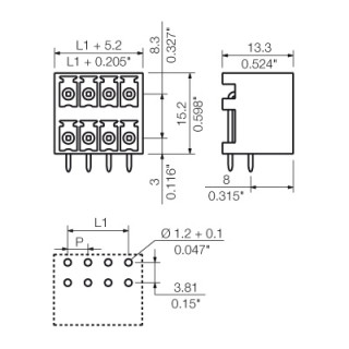 Штекерный соединитель печат SCDN 3.81/18/90G 3.2SN BK BX