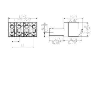 Штекерный соединитель печат SLF 7.62HP/02/180G SN BK BX