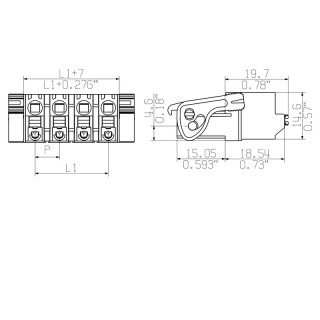 Штекерный соединитель печат SLF 7.62HP/03/180LR SN BK BX