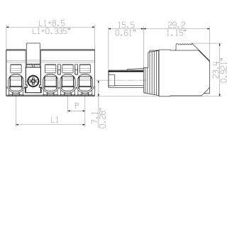 Штекерный соединитель печат BVF 7.62HP/03/180MSF2 SN BK BX