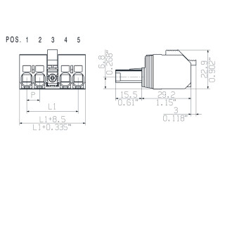 Штекерный соединитель печат BVF 7.62HP/03/180MSF3 SN BK BX