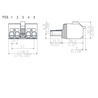 Штекерный соединитель печат BVF 7.62HP/04/180MSF3 SN BK BX