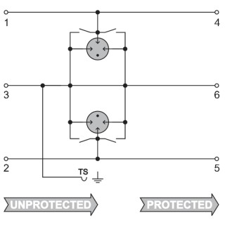 Защита от перенапряжения - VSSC6 GDT 24VAC/DC 10kA