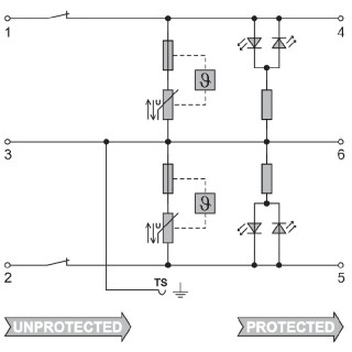 Защита от перенапряжения - VSSC6 TRLDMOV 24VAC/DC