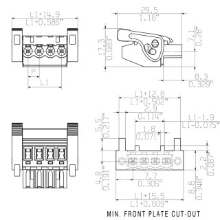 Штекерный соединитель печат BLZP 5.08HC/16/90LR SN BK BX