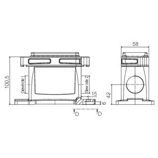 Профильное уплотнение HDC IP68 10B SS 1M20