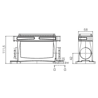 Профильное уплотнение HDC IP68 24B SS 1M40