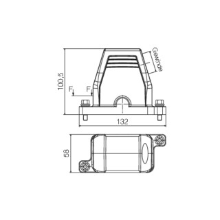 Профильное уплотнение HDC IP68 06B TSS 1M25