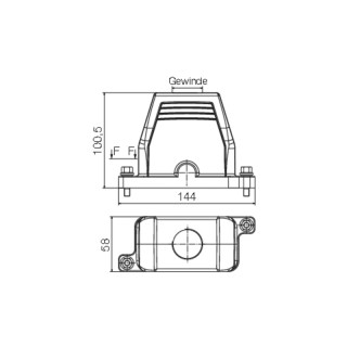 Профильное уплотнение HDC IP68 10B TOS 1PG29