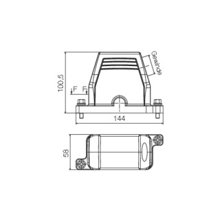 Профильное уплотнение HDC IP68 10B TSS 1M25