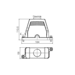 Профильное уплотнение HDC IP68 16B TOS 1M32