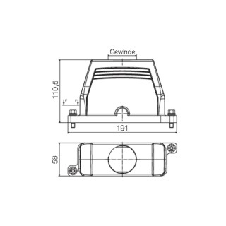 Профильное уплотнение HDC IP68 24B TOS 1M32