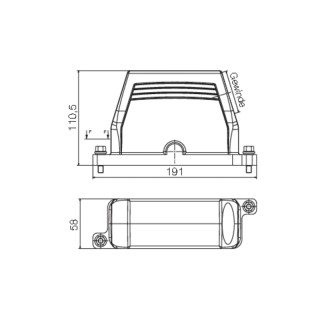 Профильное уплотнение HDC IP68 24B TSS 1M50