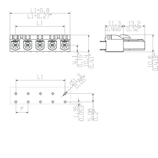 Штекерный соединитель печат BLL 7.62HP/05/180 3.2SN OR BX