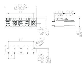 Штекерный соединитель печат BLL 7.62HP/03/180 3.2SN BK BX
